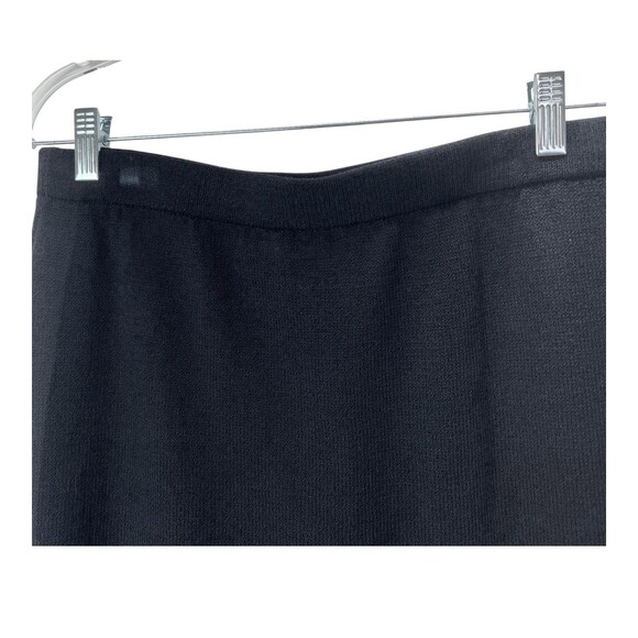 St John Collection Black Santana Knit Skirt MEDIUM Knee Length - Picture 3 of 5